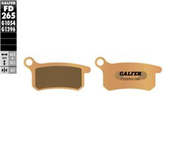 Galfer гальмівні колодки передні/задні SINTERED КТМ SX 65/85 (off-road) FD265G1396